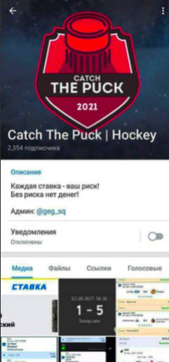 Телеграмм канал Catch The Puck