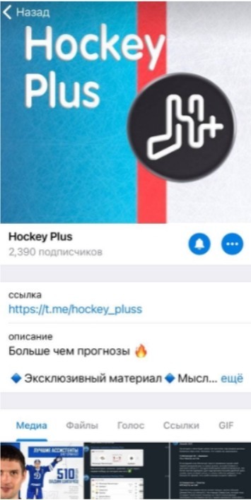 Телеграмм Hockey Plus