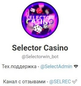 Selector Casino в Телеграмм