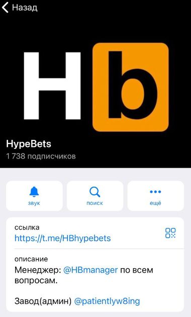 HypeBets в Телеграмм