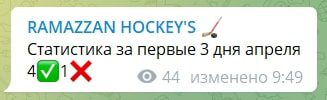 Статистика RAMAZZAN HOCKEY’S