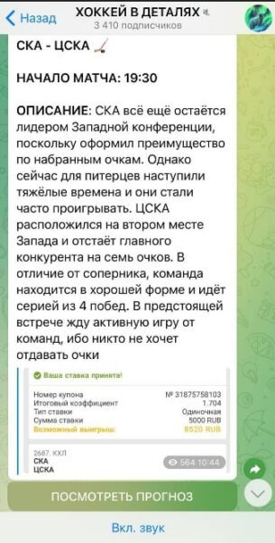 Проект Хоккей в Деталях