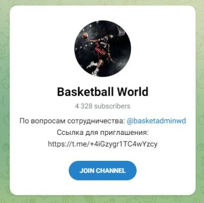 Basketball world Телеграмм