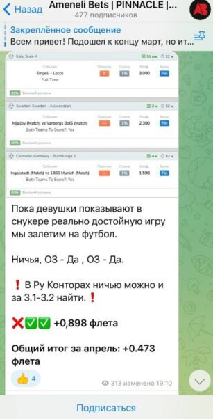 Ameneli Bets ставки