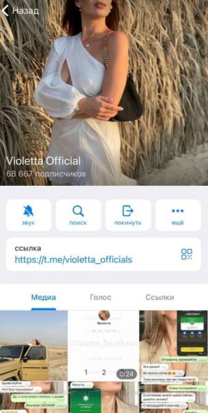 Телеграмм канал Violetta Official