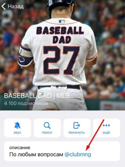 Baseball Dad телеграмм