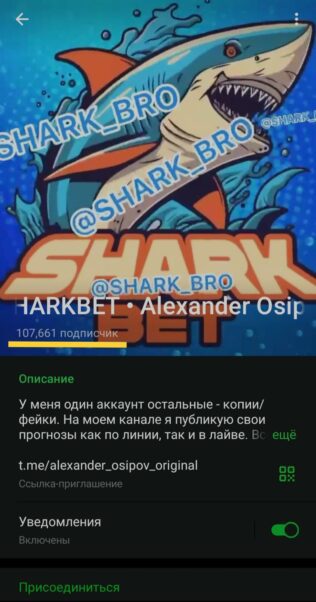 Sharkbet телеграмм