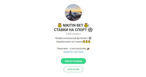 Nikitin Bet телеграмм